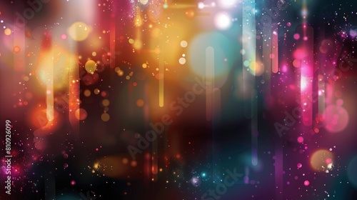 A colorful  blurry background with a few bright spots. The background is a mix of red  blue  and yellow
