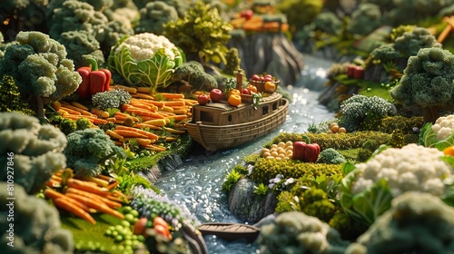 Vegetable ad cover  miniature landscape 