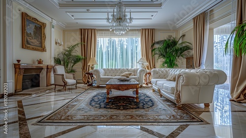 Classic Elegance A Luxurious Living Room photo