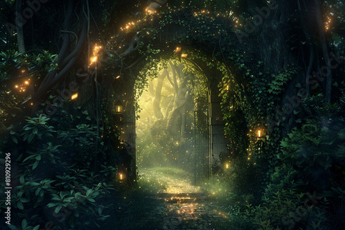 A mysterious portal leading to a realm of magic and wonder waiting to be discovered