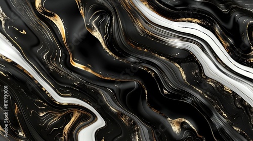 Seamless marble swirls flat design side view luxury aesthetics theme 3D render vivid