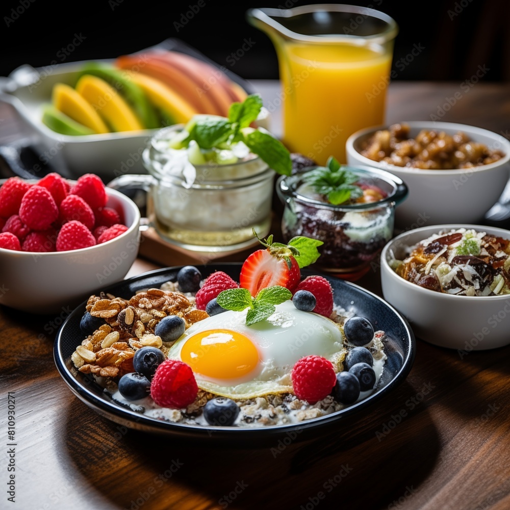 Healthy breakfast. AI generated Healthy breakfast. AI generated