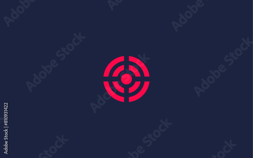 letter o with target logo icon design vector design template inspiration