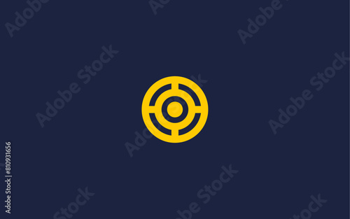letter o with target logo icon design vector design template inspiration