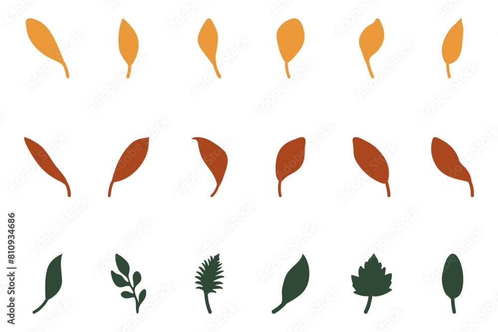 Leaf set icon. Nature vector Leaf set icon. Nature vector