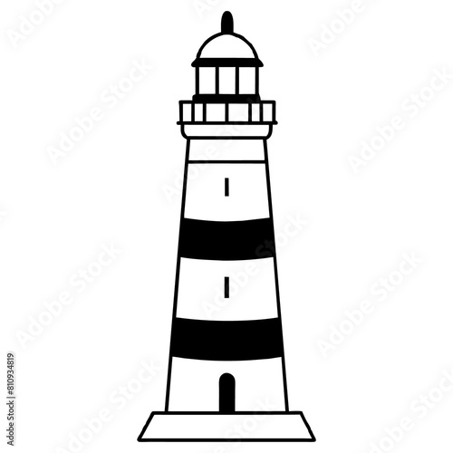 Majestic Maritime lighthouse: Guiding the Way (ID: 810934819)