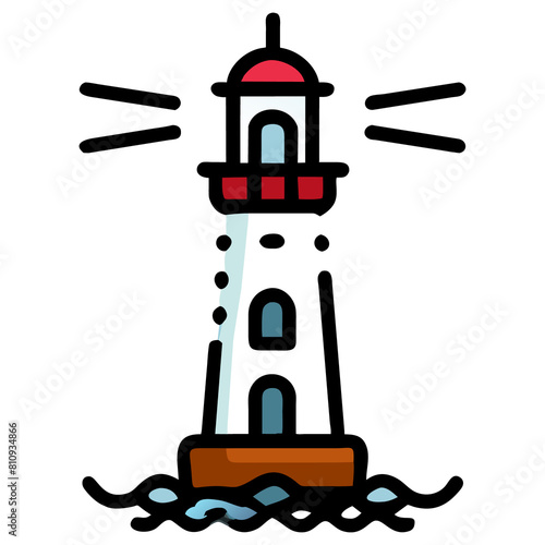 Majestic Maritime lighthouse: Guiding the Way (ID: 810934866)