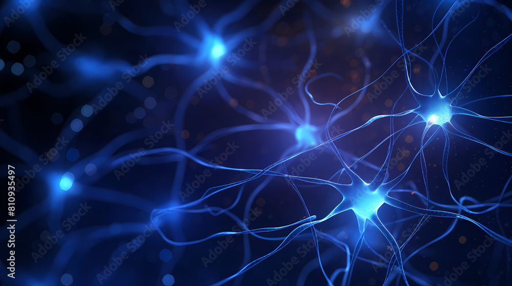 Neural network of glowing neurons Neural network of glowing neurons