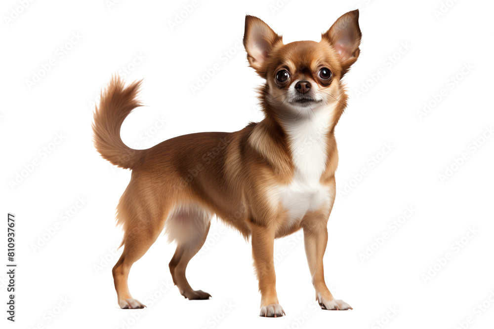Obraz premium A Chihuahua is a small dog breed that originated in Mexico