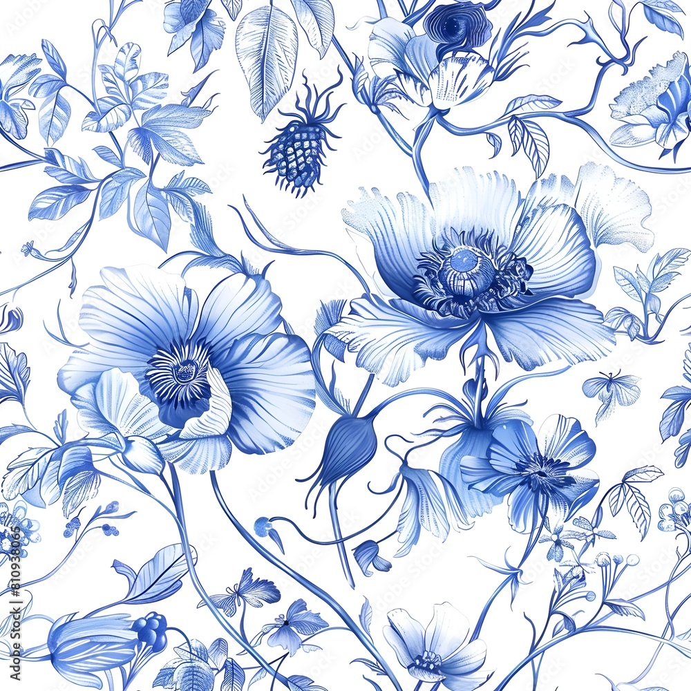 flower pencil sketch in the style of dark white and blue tile seamless background flower pencil sketch in the style of dark white and blue tile seamless background