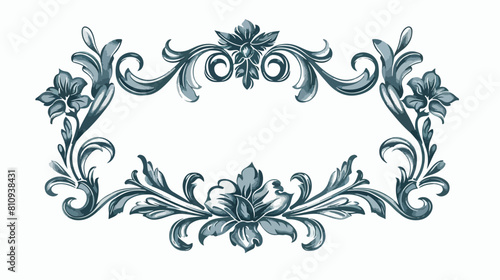 Isolated decorative and floral frame design Vector illustration