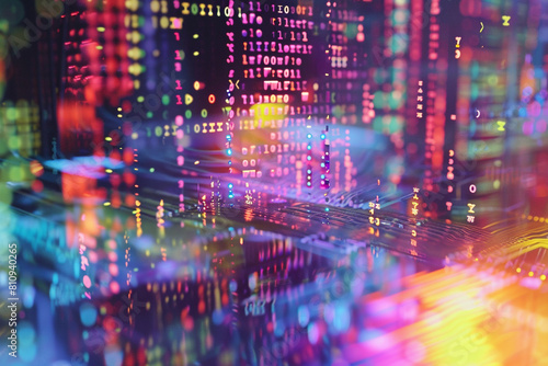 a scene focused on the art of code editing, where a fragment of source code on a computer screen is captured in exquisite detail, surrounded by a soft, blurred background of digital tex © nameera_juwairiya