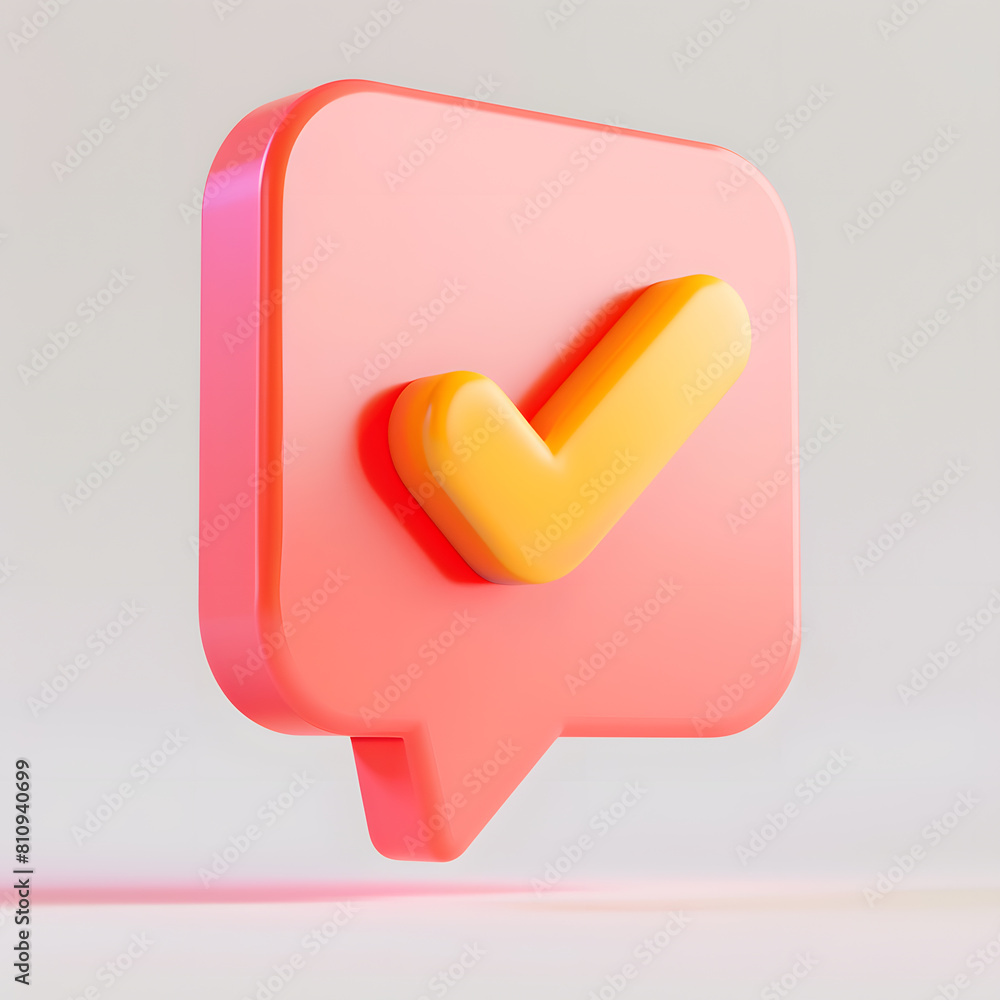 3d Toon style check icon 3d Toon style check icon