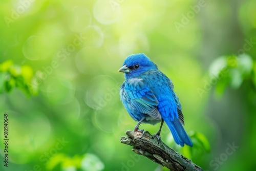 Small Blue Bird Perched on a Branch © Cool Free Games
