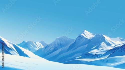 Snow-Covered Mountain Scenery