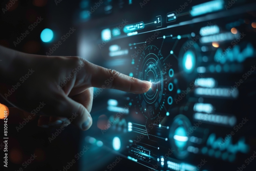 Ai and machine learning technology, human-robot interaction on big data network background. Beautiful simple AI generated image in 4K, unique. Ai and machine learning technology, human-robot interaction on big data network background. Beautiful simple AI generated image in 4K, unique.