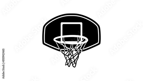 Basketball Board, black isolated silhouette