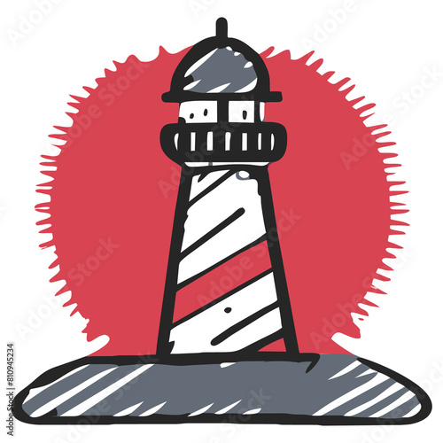 Majestic Maritime lighthouse: Guiding the Way (ID: 810945234)
