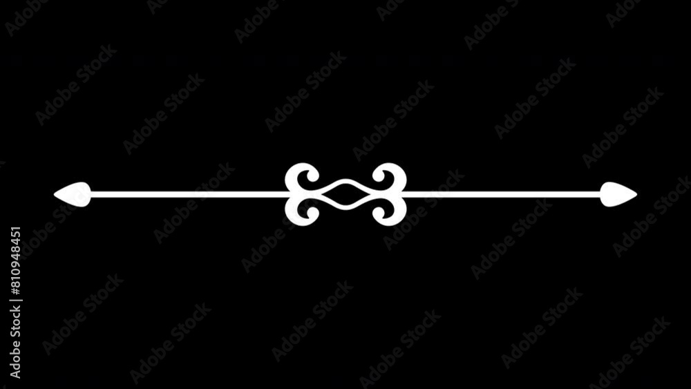 Decorative ornamental filigree and thin dividers graphic animation on transparent background. Alpha channel. 4K resolution Decorative ornamental filigree and thin dividers graphic animation on transparent background. Alpha channel. 4K resolution