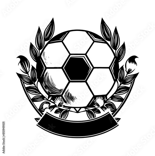 Logo de club de football en noir et blanc
