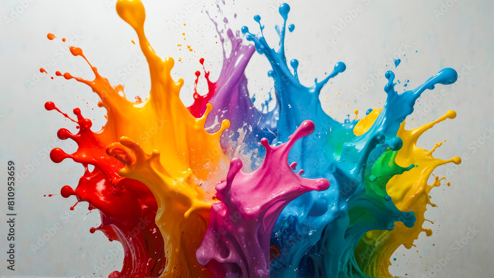 colorful paint splashes colorful paint splashes