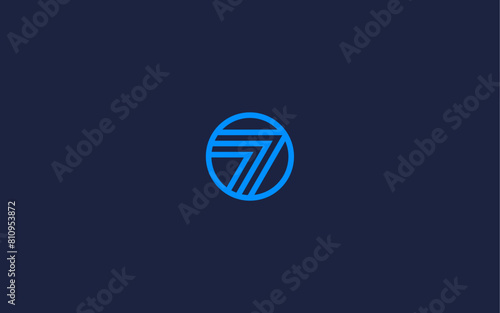 number seven logo icon design vector design template inspiration