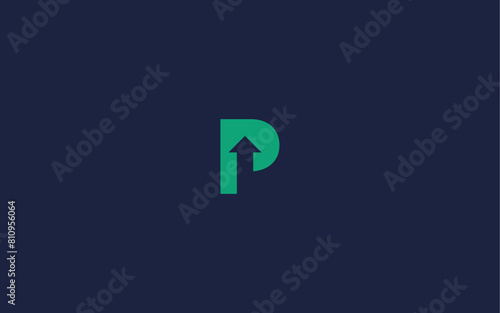letter p with arrow logo icon design vector design template inspiration
