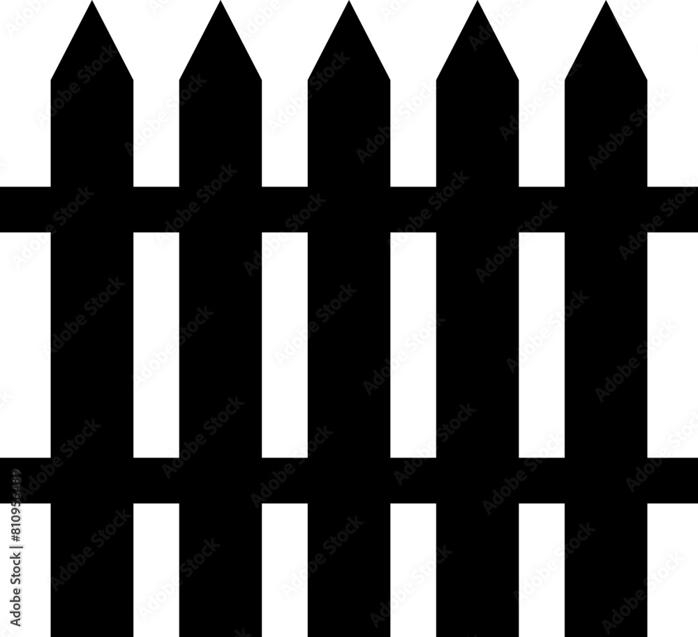 Fence icon. Simple illustration of village metal fence vector icon for web design isolated on white background Fence icon. Simple illustration of village metal fence vector icon for web design isolated on white background