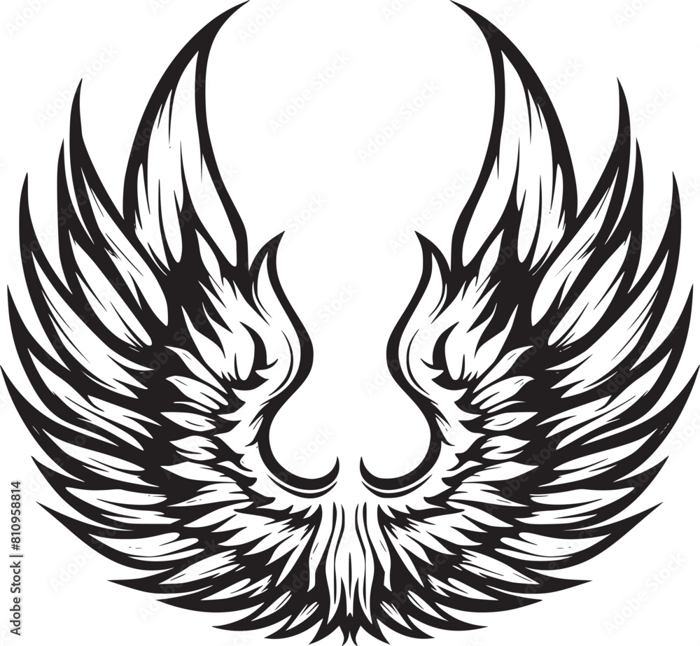 Obraz premium black wings icons