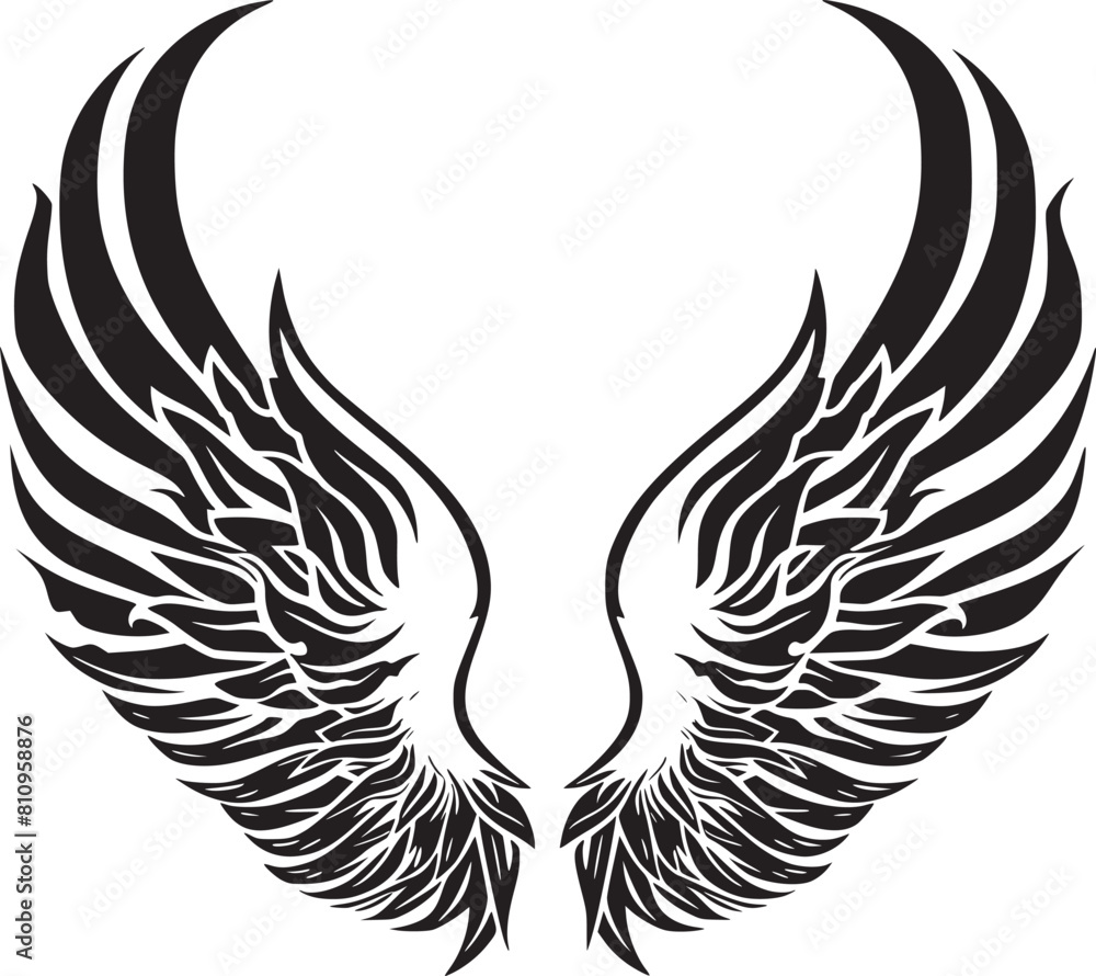 Obraz premium black wings icons