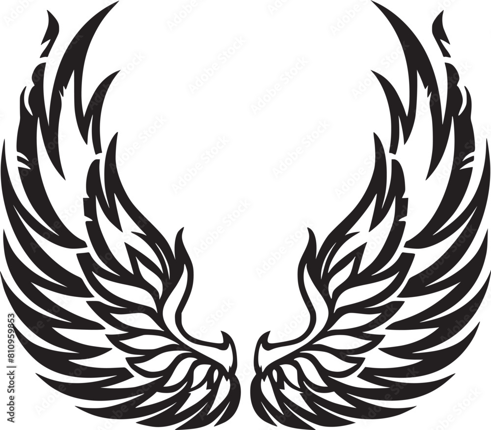 black wings icons black wings icons