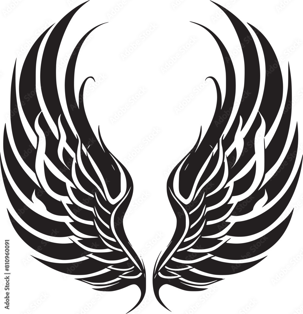 Obraz premium black wings icons
