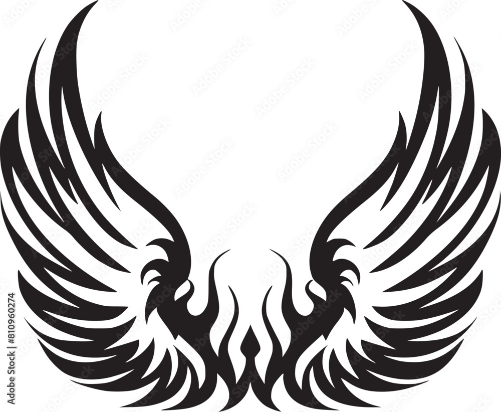 Fototapeta premium black wings icons
