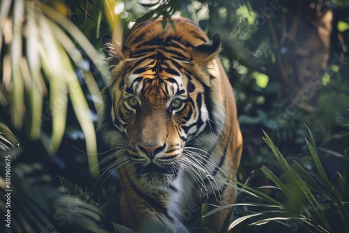 Majestic dangerous tiger in the jungle  wildlife  predator