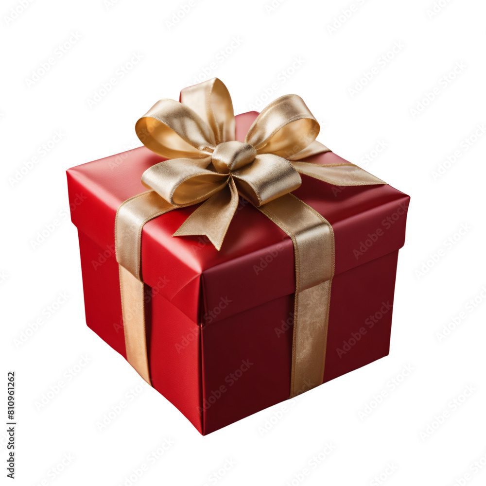 red gift box on clear background. red gift box on clear background.