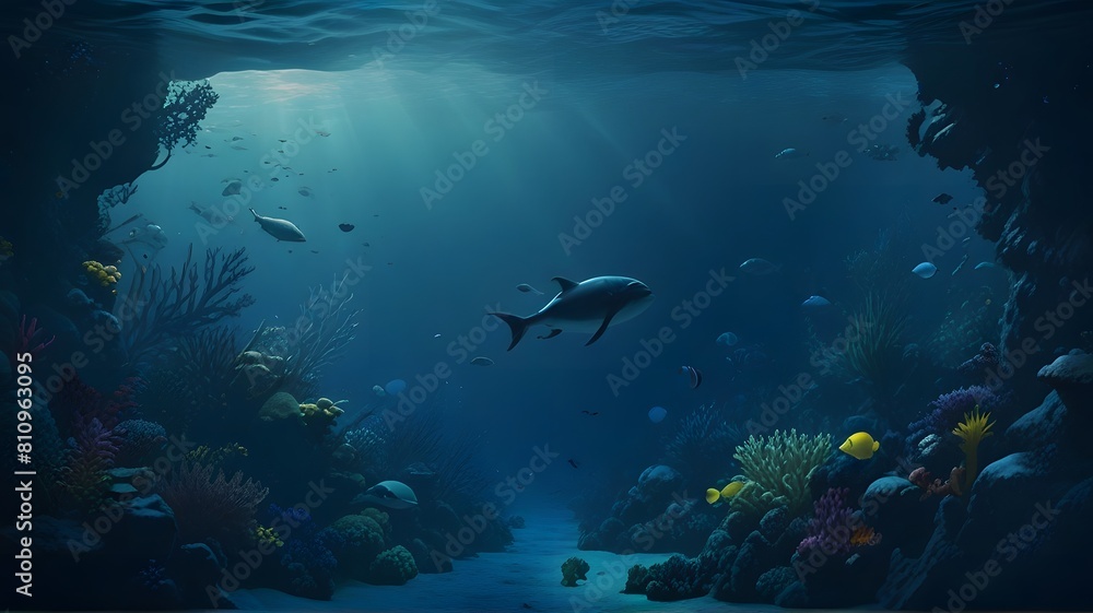 school of fish under water school of fish under water