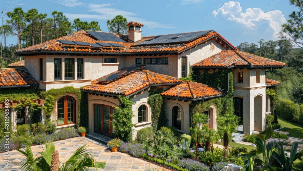 Capture the beauty of solar tiles against a lush, natural backdrop. Capture the beauty of solar tiles against a lush, natural backdrop.