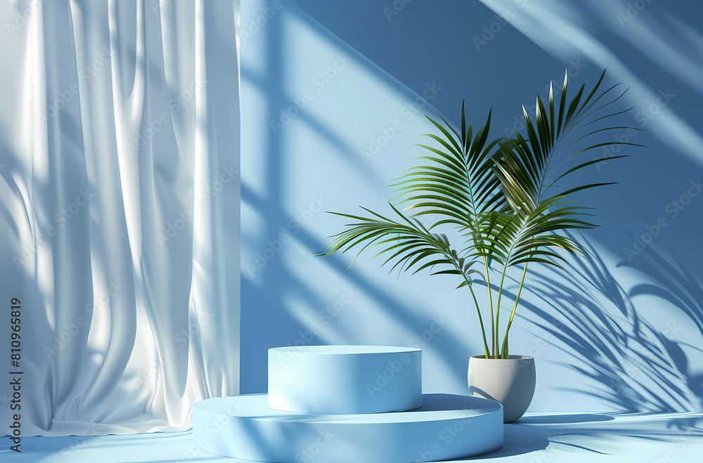 Fresh, simple, interior, product booth, background Fresh, simple, interior, product booth, background