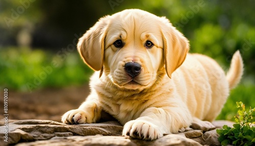 a cute golden lab puppy