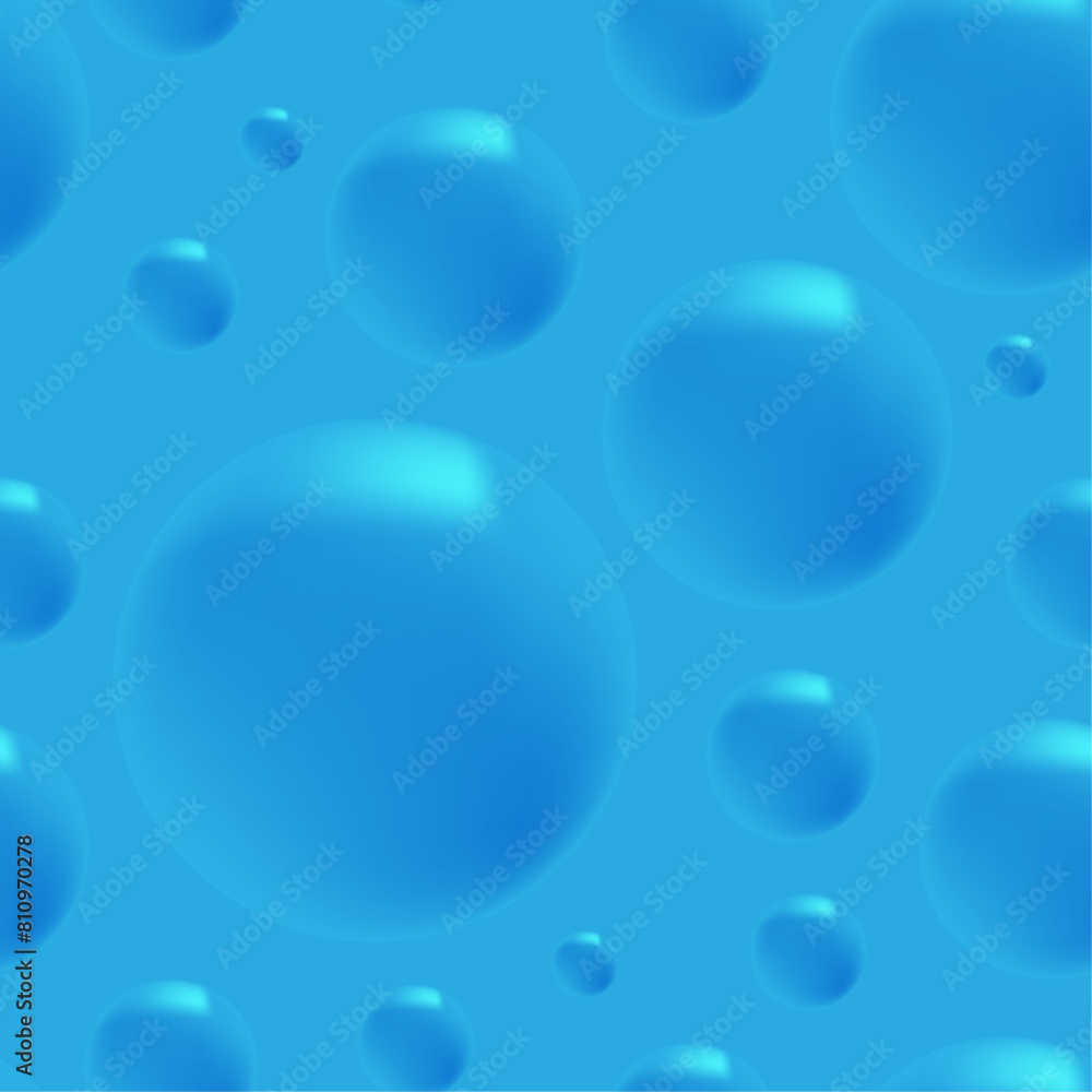 Water bubbles blue seamless backgrounds