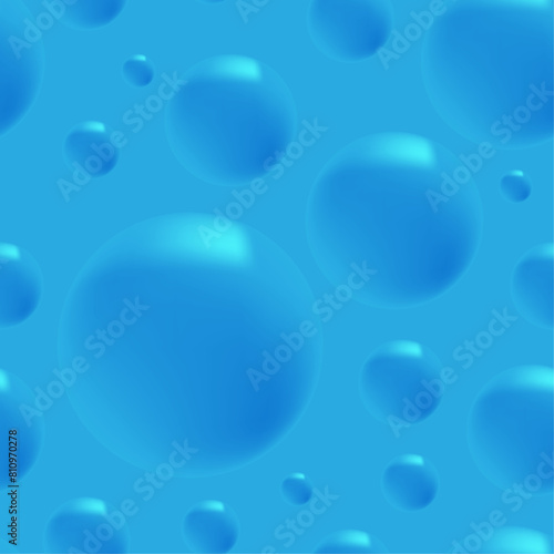 Wallpaper Mural Water bubbles blue seamless backgrounds Torontodigital.ca