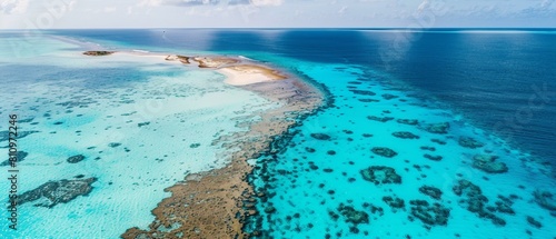 View of a coral atoll photo