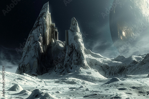 Alien ruins on a moon evidence of an ancient civilization