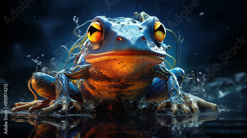 electric lightning frog