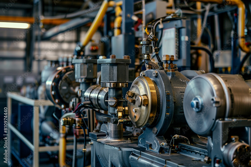 Amalgamation of advanced robotic machinery involved in CO2 recycling processes showing energy conservation Amalgamation of advanced robotic machinery involved in CO2 recycling processes showing energy conservation