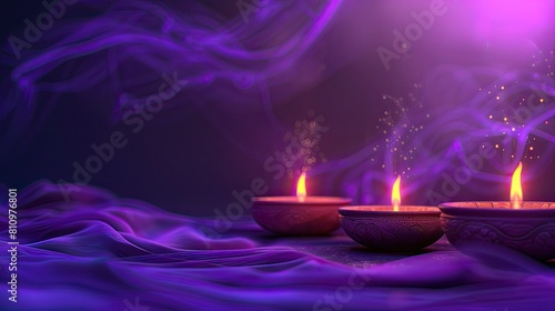 candles background for diwali or vesak day