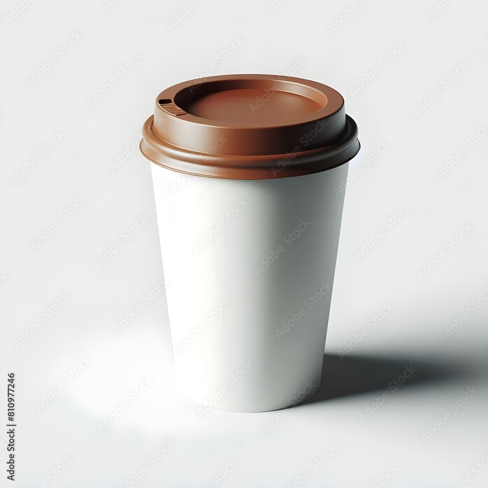 Clean White Disposable Paper Cup for coffee etc. Ai generative Clean White Disposable Paper Cup for coffee etc. Ai generative