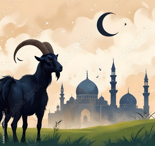 Eid al Adha Mubarak Islamic festival design