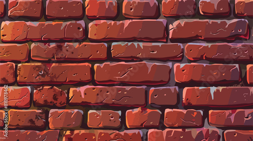 red brick wall closeup Vector style vector design illustration