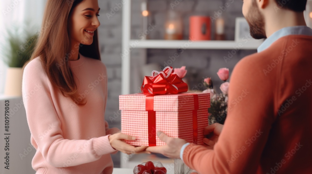 Gifting a present - the happy expression on her face Fictional Character Created By Generative AI. Gifting a present - the happy expression on her face Fictional Character Created By Generative AI.